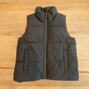 Abercrombie Kids Girls Cozy Black Polar Fleece-Lined Puffer Vest Size 13/14 🖤